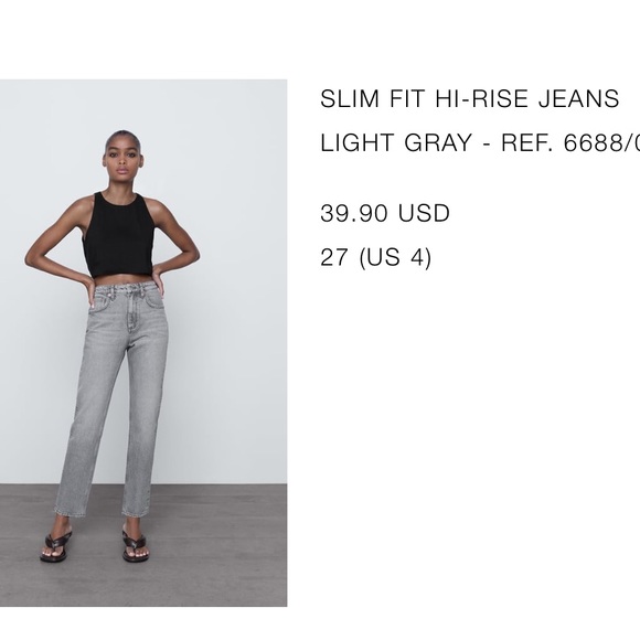 Zara - Slim fit high rise jeans - Picture 2 of 2